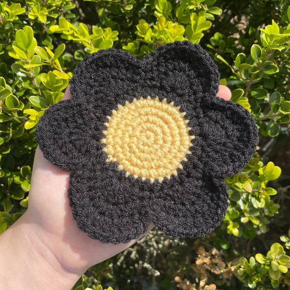 Handmade Kuromi Inspired Crochet Coasters - Picture 3 of 5